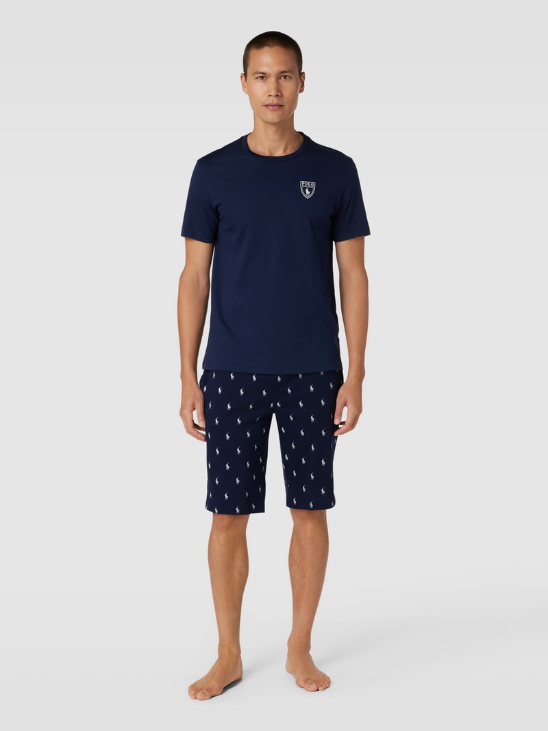 Sweatanzug mit Label-Details in marineblau