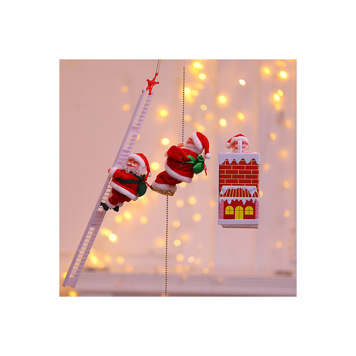 Spielzeug Weihnachten elektrisches Kletterperlenspielzeug Elektrisches Musik-Kinderspielzeug des Weihnachtsmanns