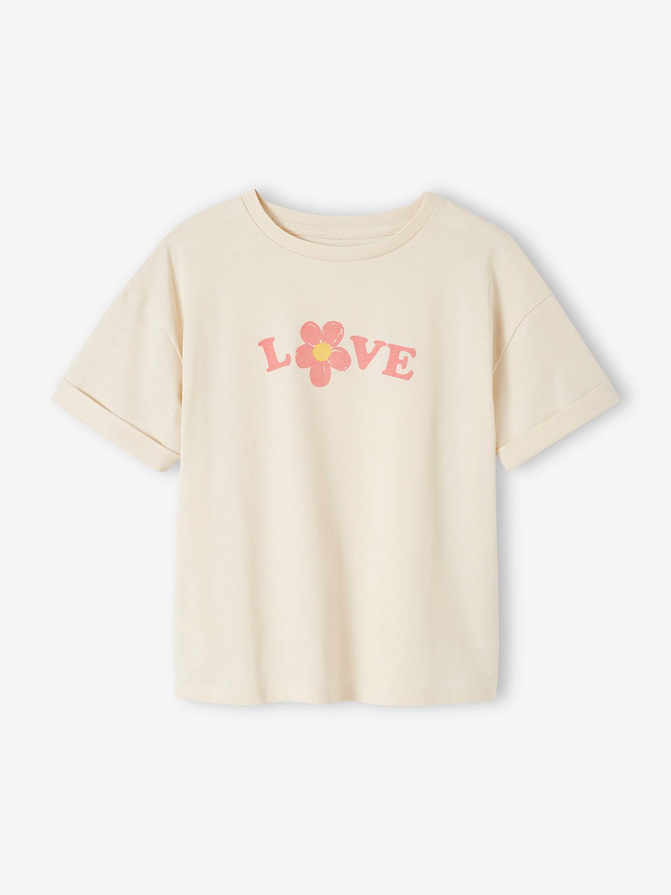 Vertbaudet Mädchen-Set: T-Shirt & Radlerhose Oeko-Tex - smaragdgrün
