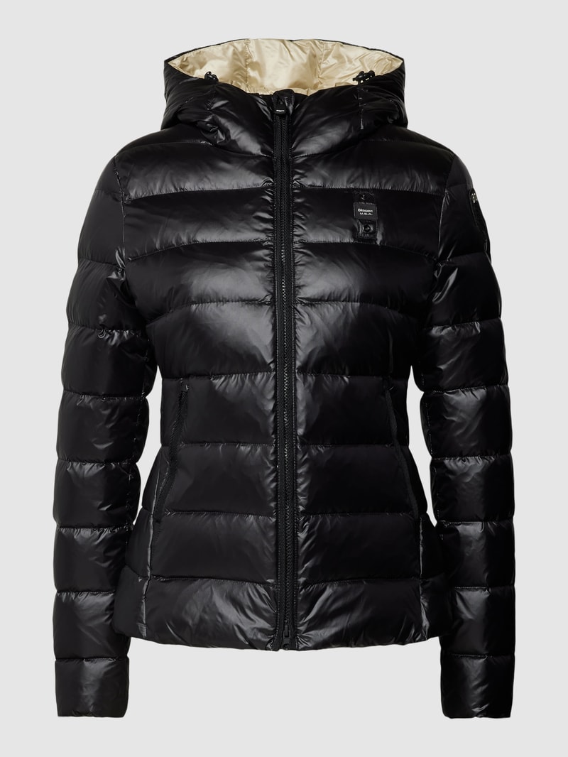 Jacke mit Label-Patch in schwarz
