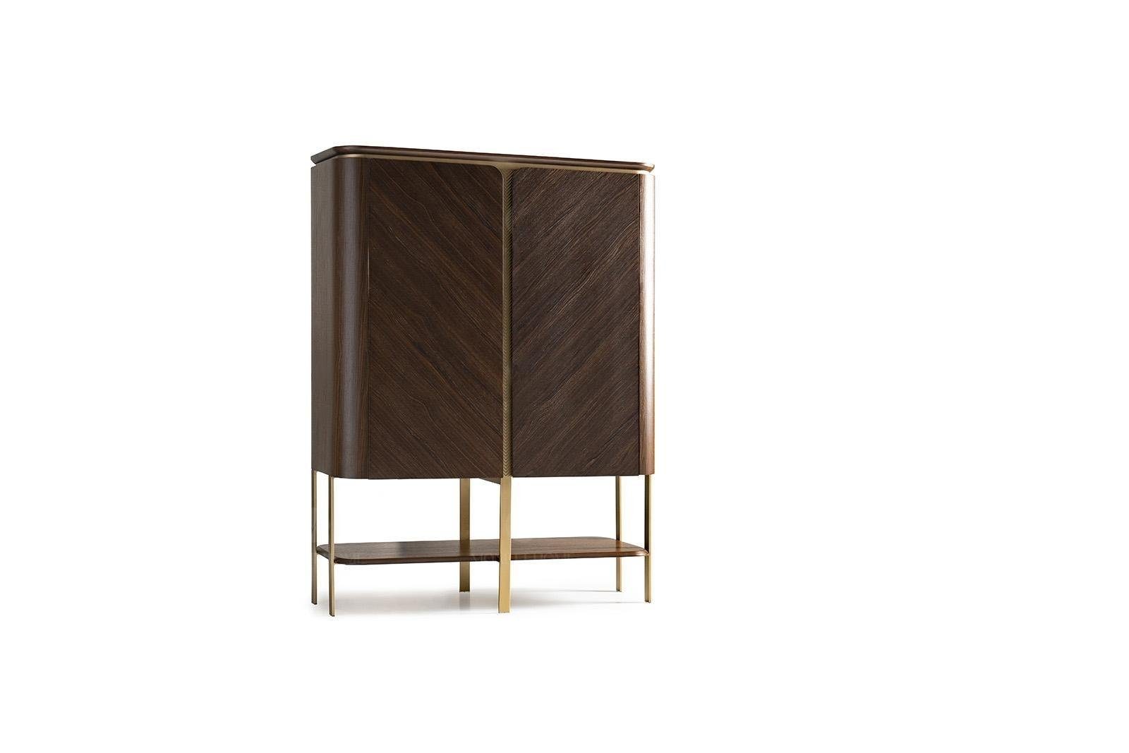 JVmoebel Barschrank Modern Barschrank Holzschrank Holz Bar Braun Getränke Design Flaschen (1-St., Barschrank) Made in Europa