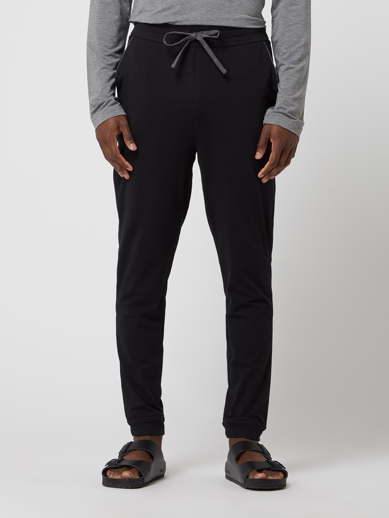 Pyjama-Hose mit Stretch-Anteil in schwarz
