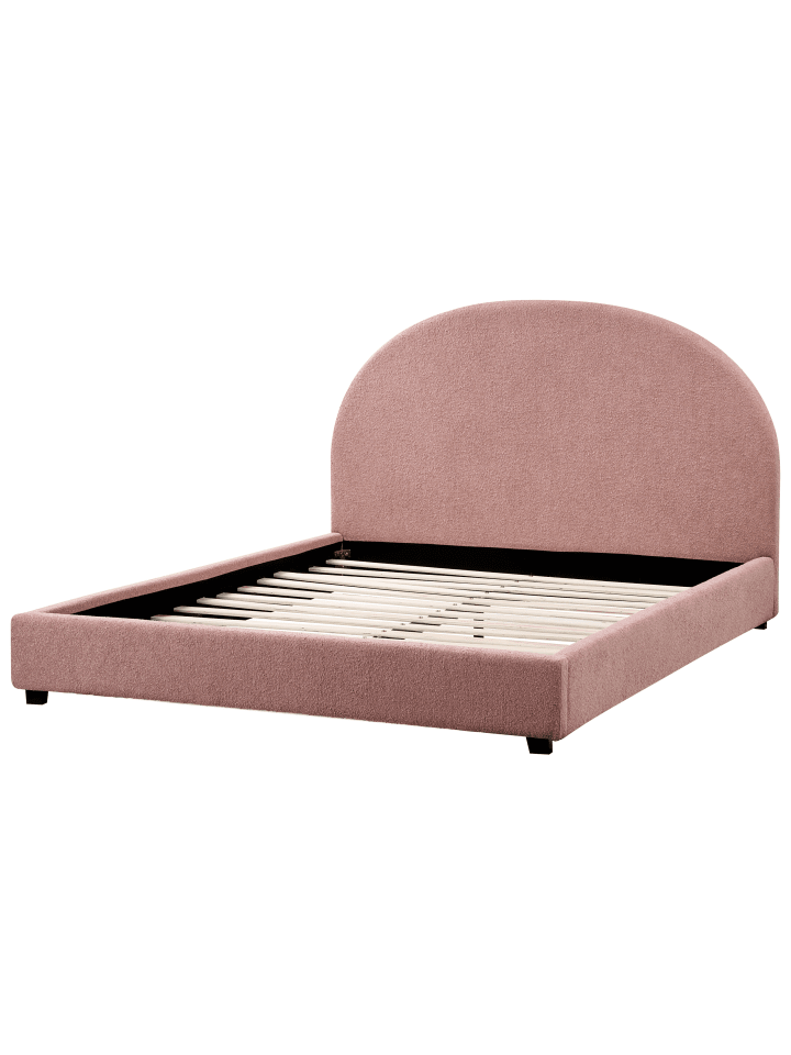 Beliani Doppelbett VAUCLUSE in Rosa - (W) 154 x (H) 112 x (L) 214 cm günstig kaufen onesize