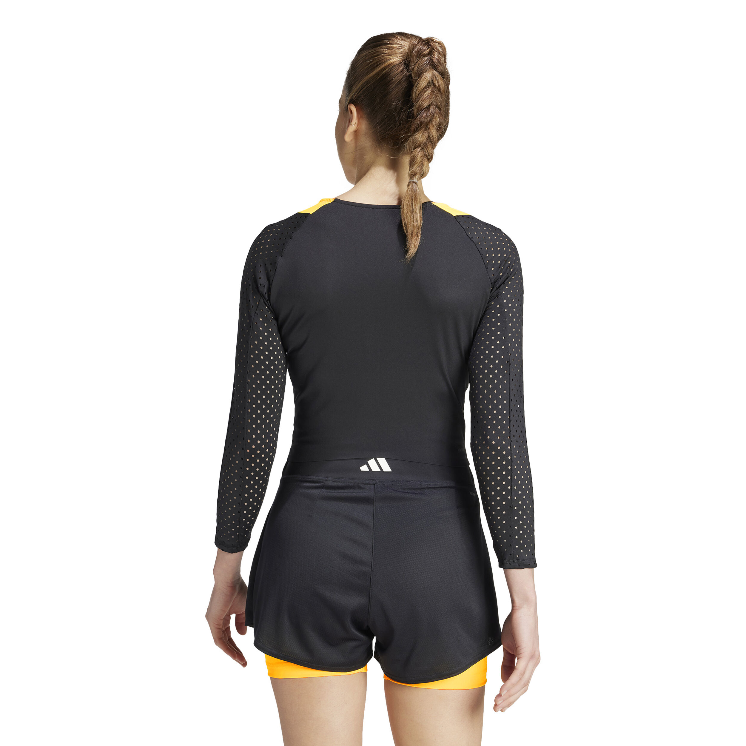 3/4 Pro Longsleeve Damen - Weiß, Schwarz