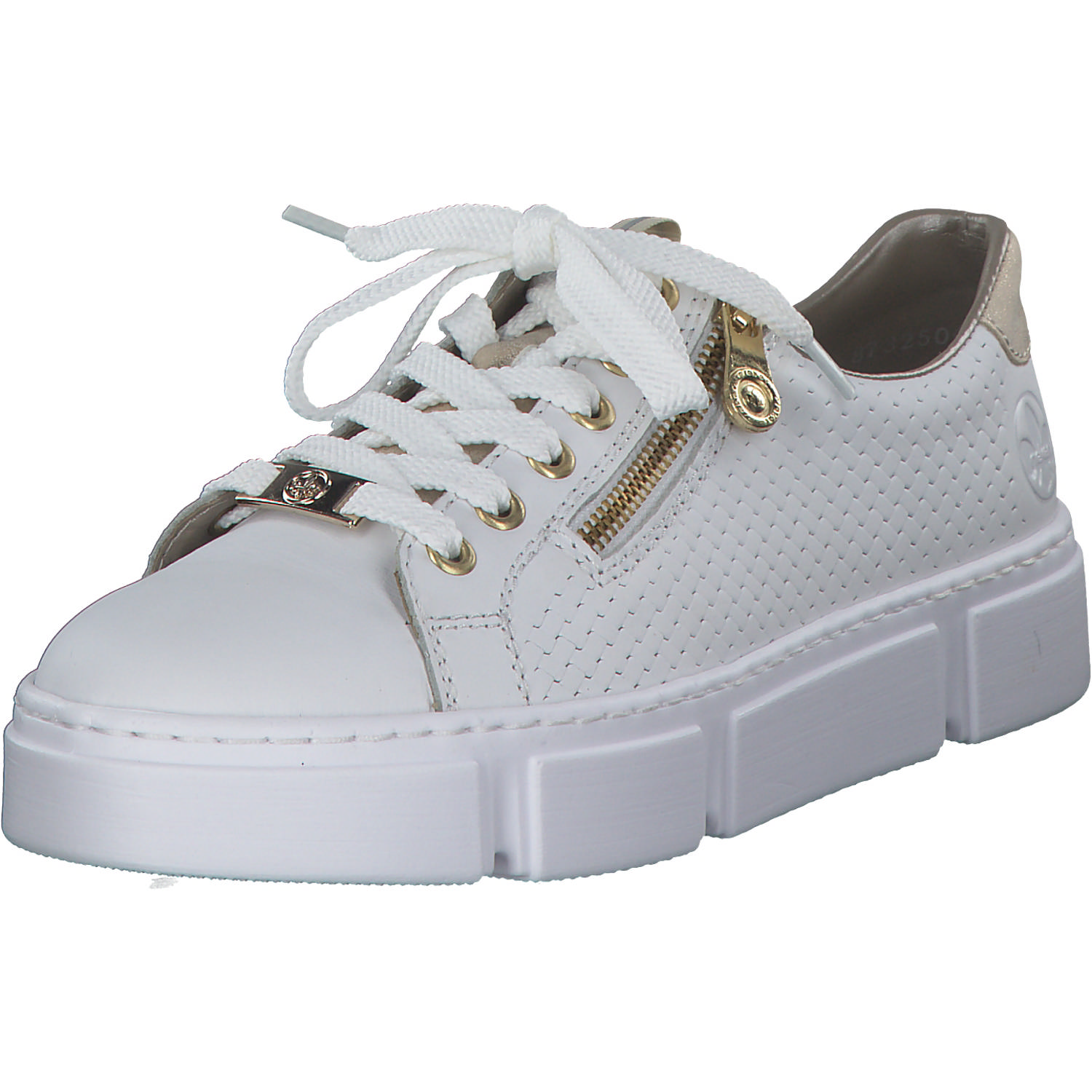 Rieker N5932, Schnürschuhe, Damen, hartweiss/muschel