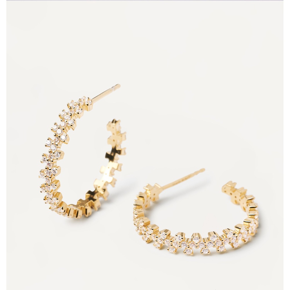 P D Paola Créoles 925 Argent Boucles d'oreilles