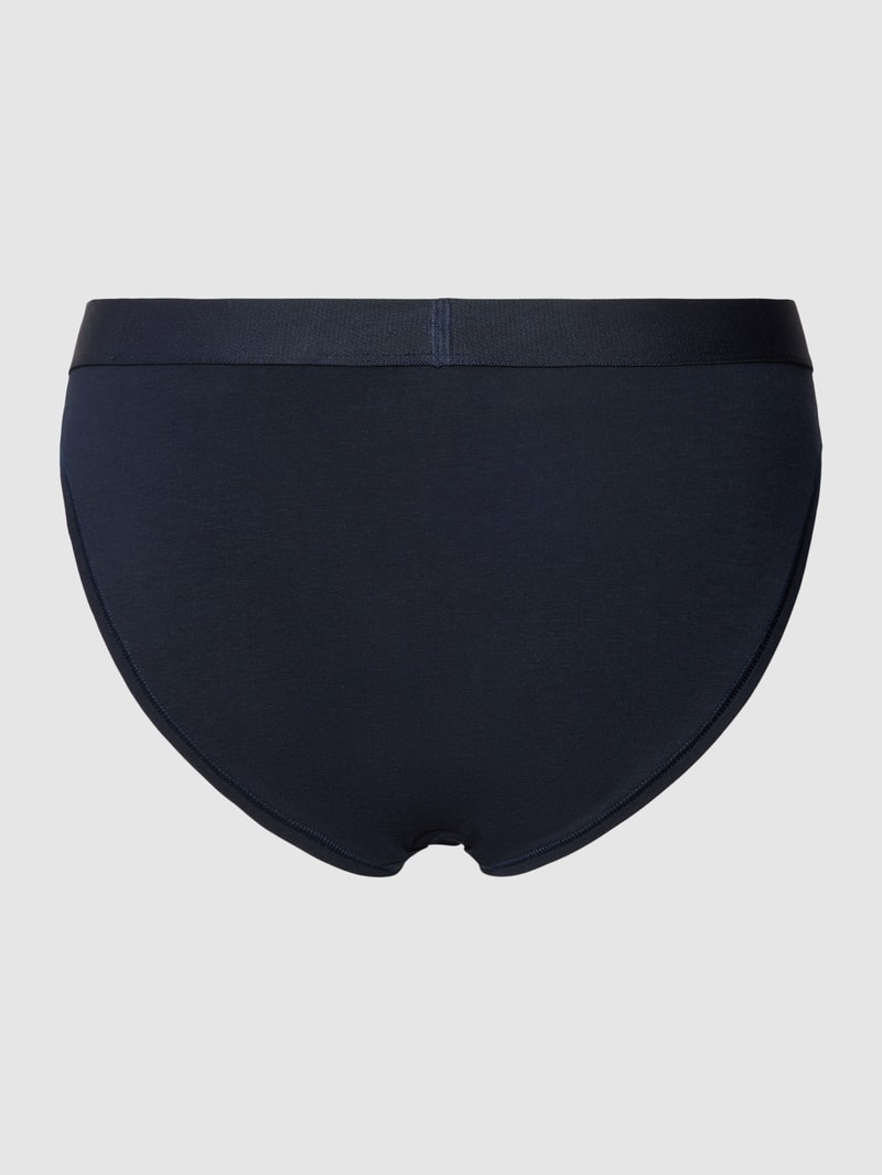 Slip mit elastischem Logo-Bund in dunkelblau