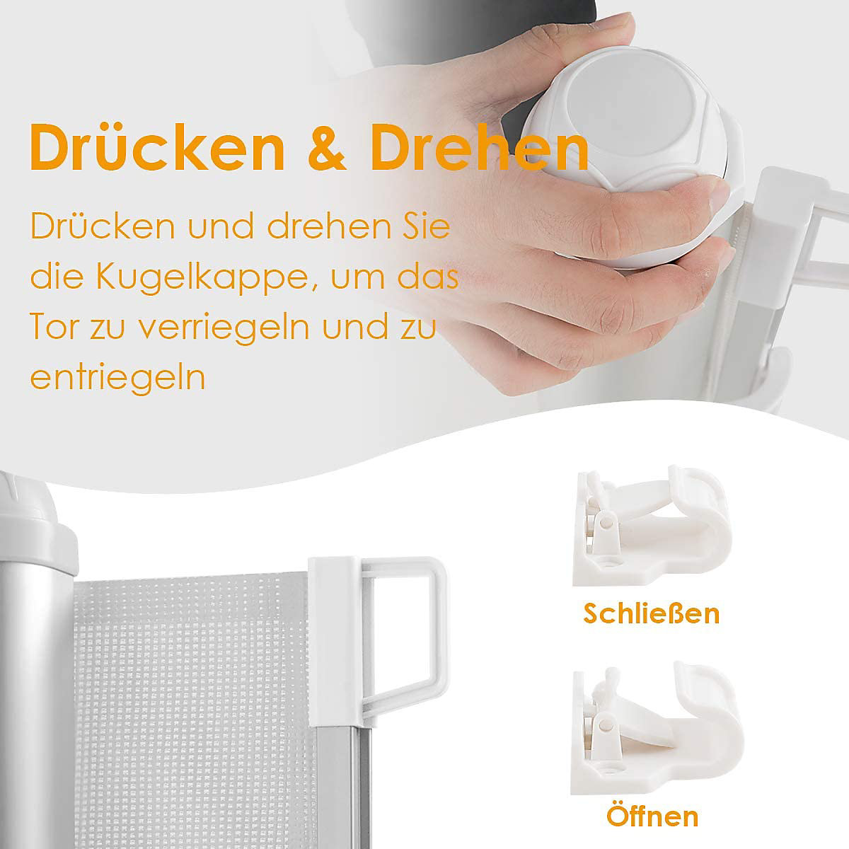 Türschutzgitter 0-130cm ausziehbar