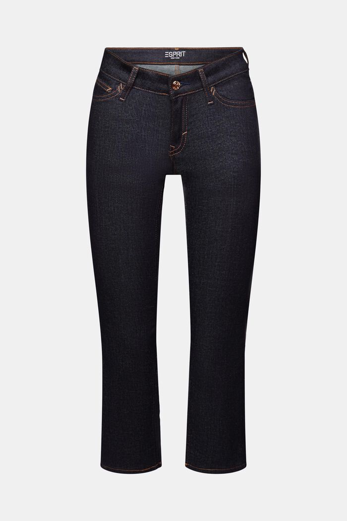 Verkürzte Racer-Bootcut-Jeans mit mittelhohem Bund