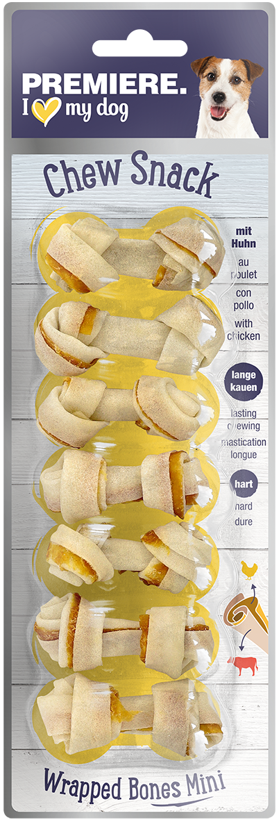 PREMIERE Snacks PREMIERE Huhn Wrapped Mini Bones, 84 g