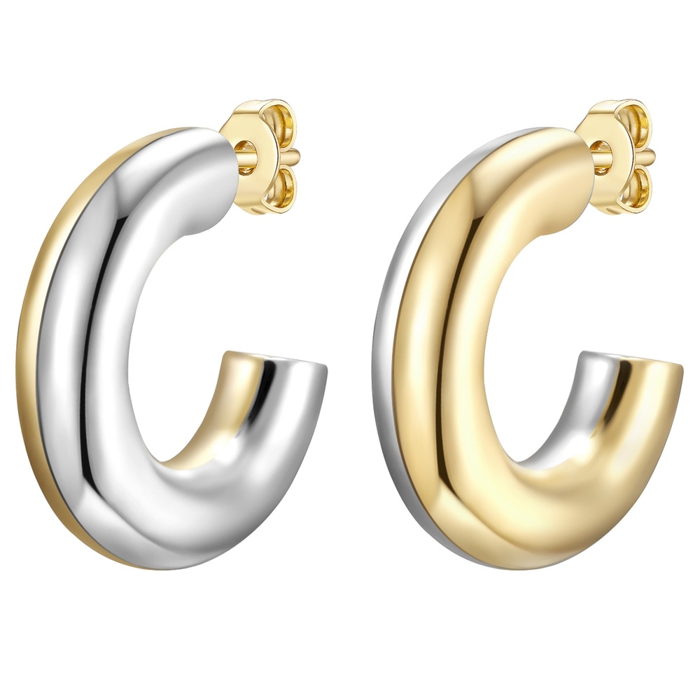 Glanzstücke München Créoles en argent Argent sterling en Or jaune Boucles d'oreilles