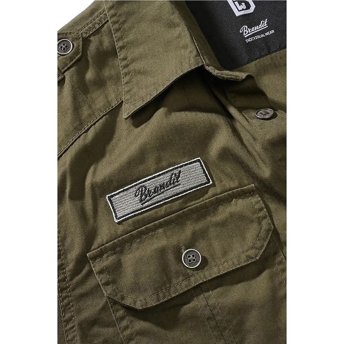 Luis Vintage Shirt kurzarm oliv