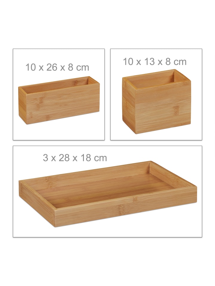 relaxdays Schreibtisch Organizer Set günstig kaufen onesize