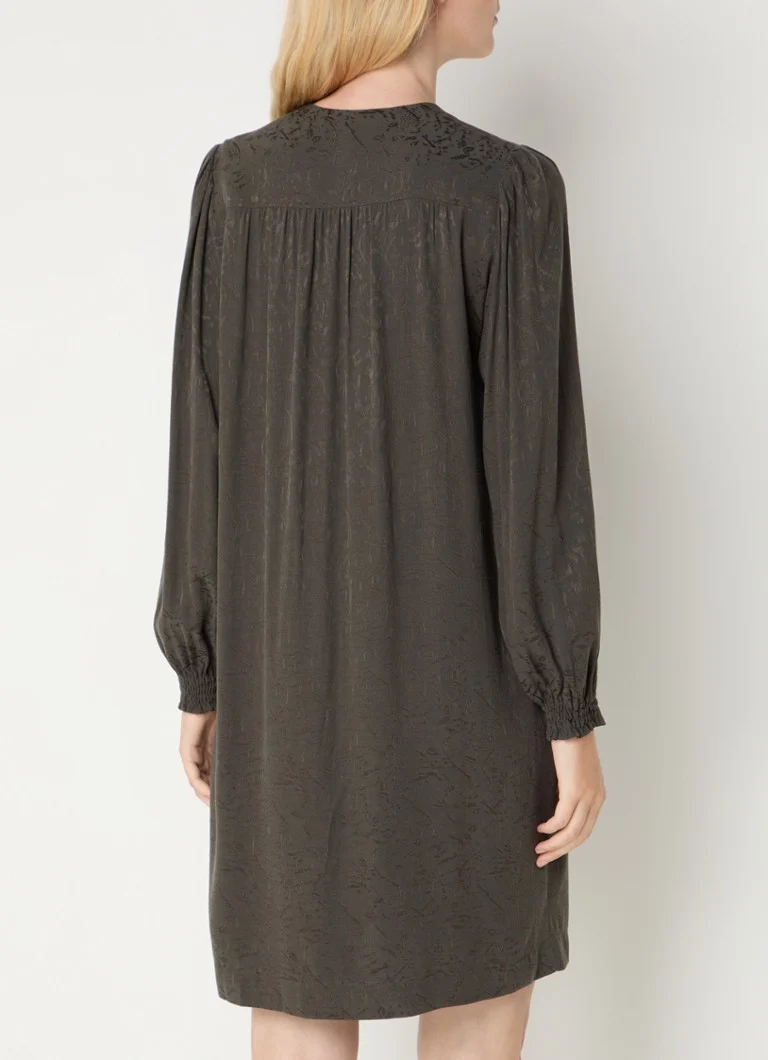 Robe tunique courte Solene de Gerard Darel, à motif jacquard et manches ballon