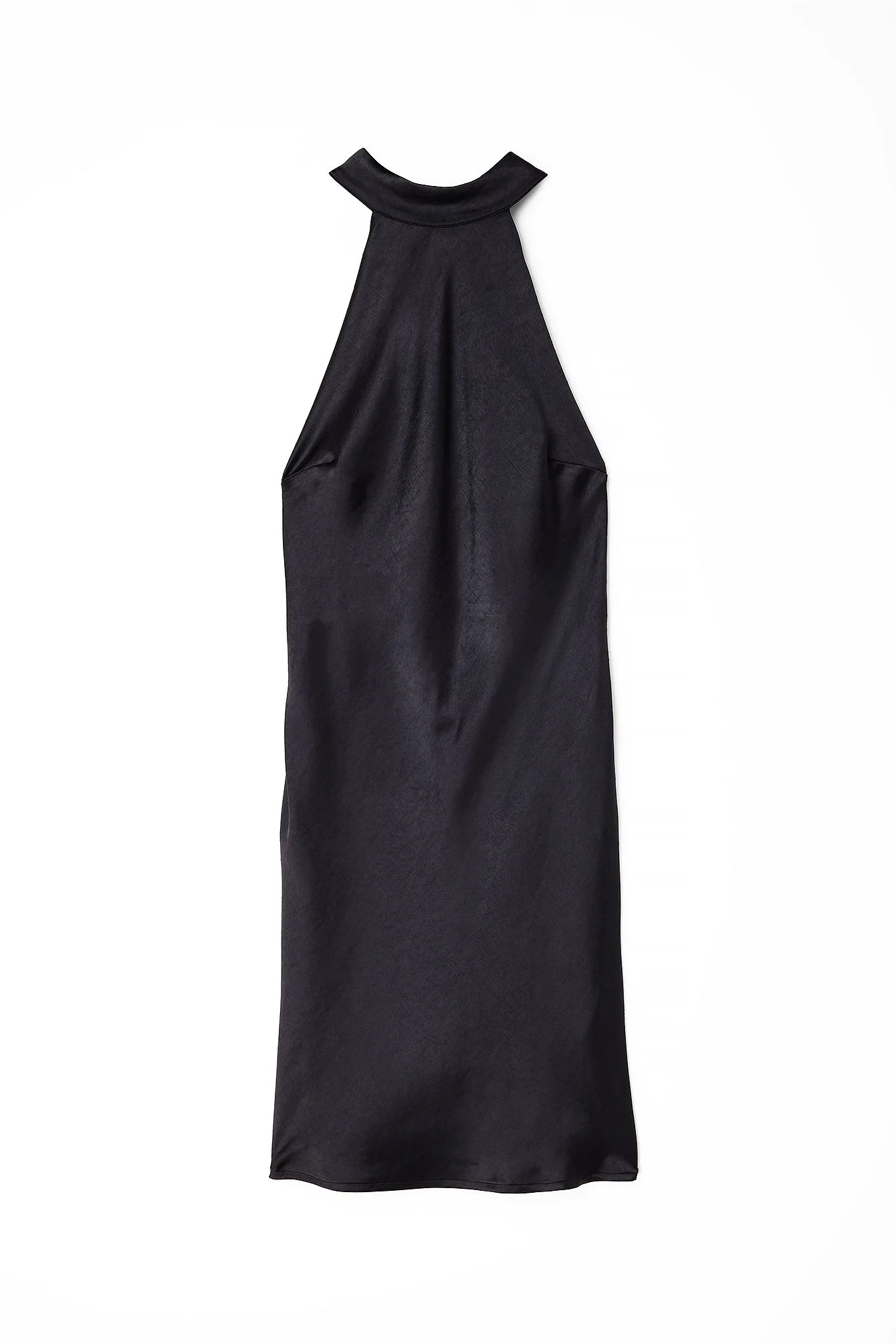 Minikleid aus texturiertem Satin mit Schnürung hinten