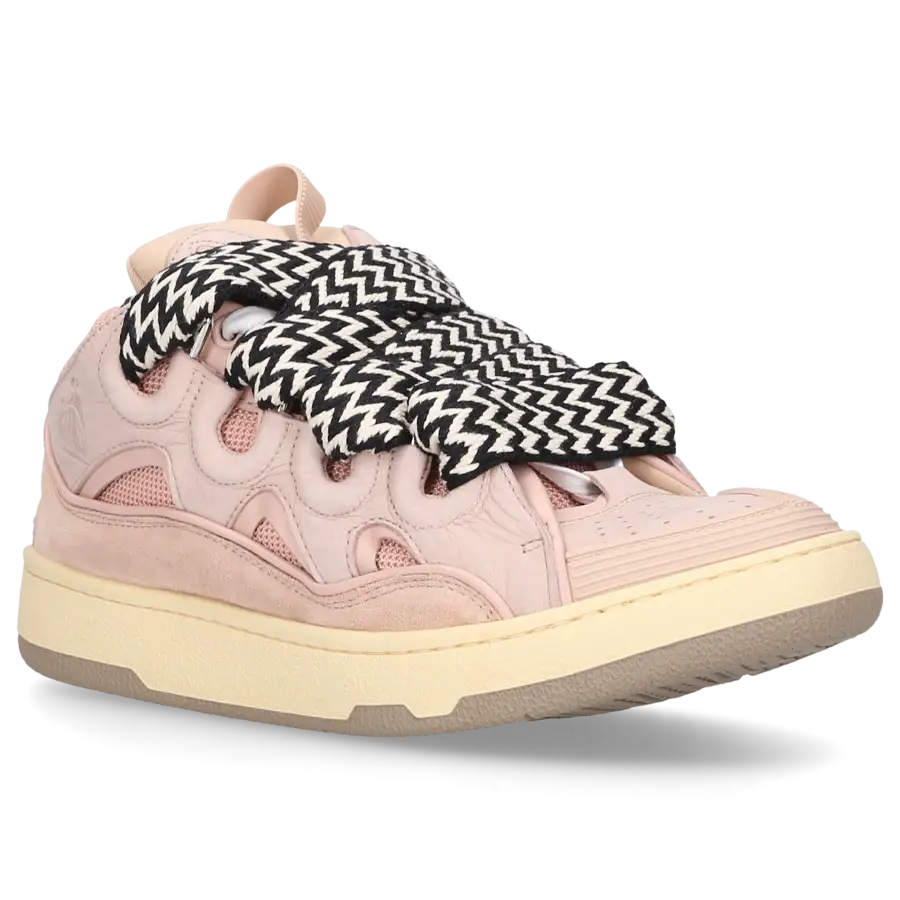 Lanvin - Sneaker low CURB Veloursleder - pink