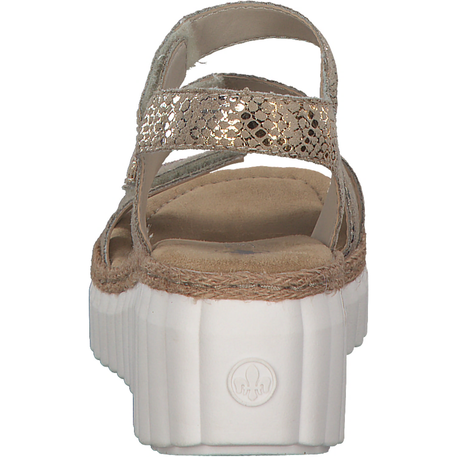 Rieker 69157, Plateau-Sandaletten, Damen, Beige