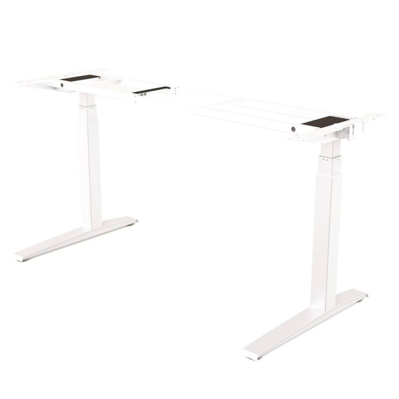 Fellowes Levado Elektrisch Höhenverstellbar Sitz-Stehschreibtisch Rechteckig Weiß T-Fuß 1.829 (B) x 698 (T) x 1.257 (H) mm MFC (Melaminbeschichtete Spanplatte), PVC (Polyvinylchlorid), Stahl