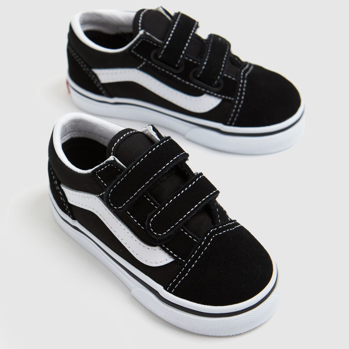 Vans svarta och vita Old Skool v småbarnsskor
