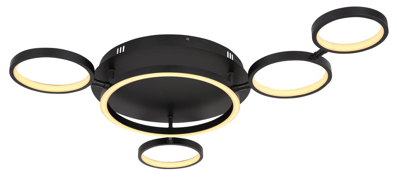 Globo Lighting - ANTONIUS - Deckenleuchte Metall schwarz matt, LED
