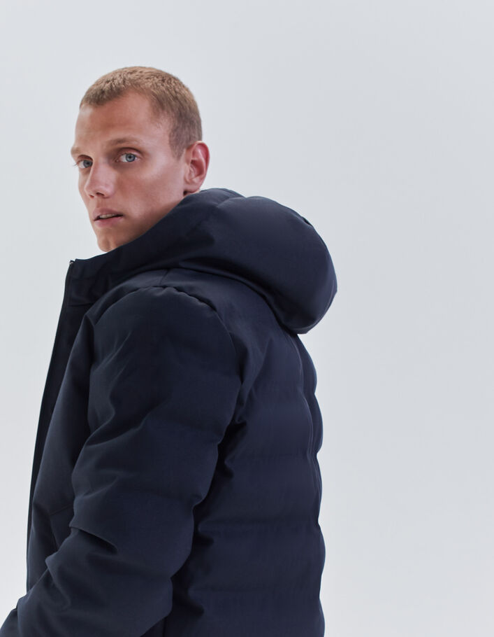 Doudoune navy nylon granité WATERPROOF BREATHABLE Homme