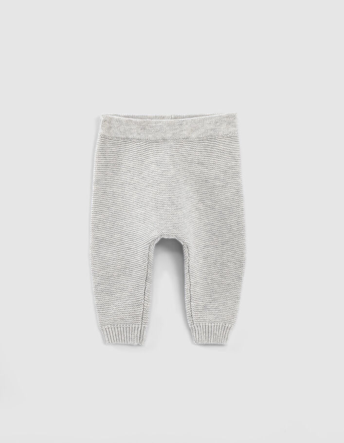 Pantalon mastic chiné en tricot coton bio bébé