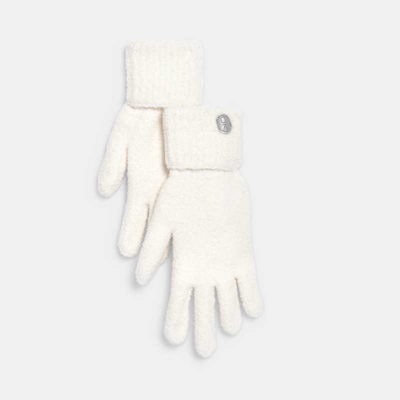 Gants en tricot hyper stretch beige fille