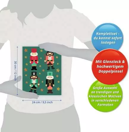 CreArt Christmas Nutcracker Delight - Malen nach Zahlen für Erwachsene