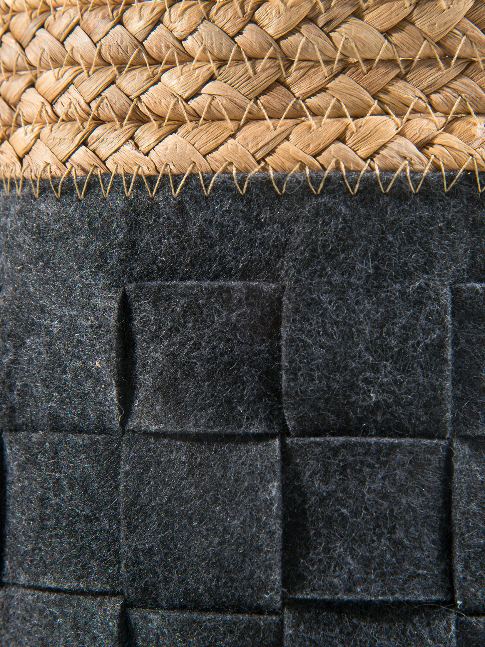 Feltani Korb, Darkgrey/Natural