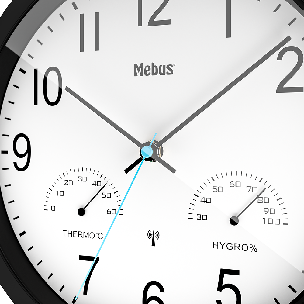 Mebus Funk-Uhr - Schwarz