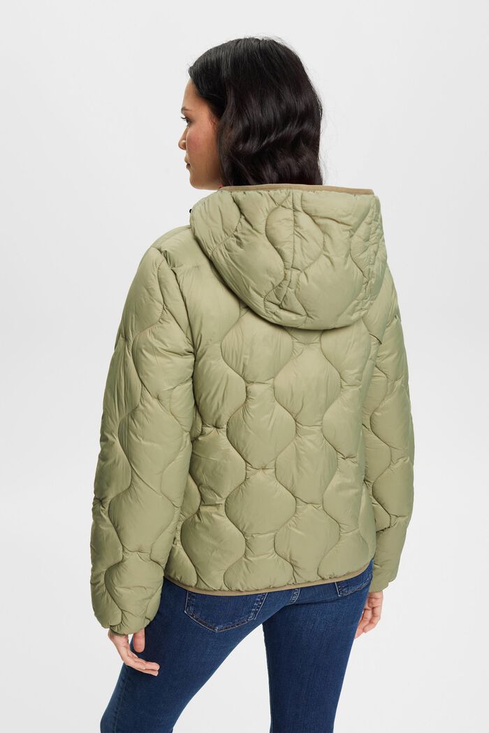 Steppjacke mit Kordelzug-Kapuze