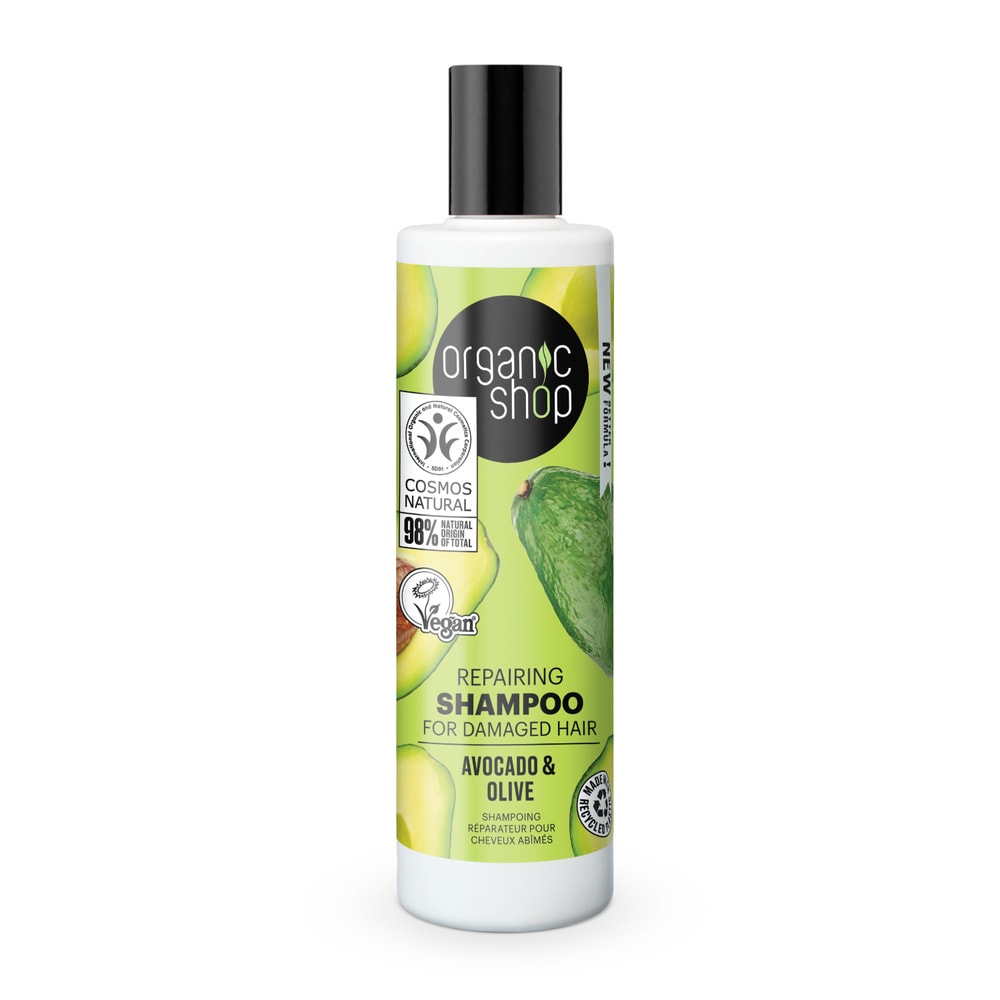 organic shop Shampoing cheveux abimés Avocat Olive Vegan Naturel Shampoing