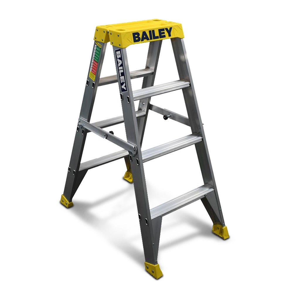 Escada BAILEY Step 4 Pro, Dupla Face, Alumínio, Big Top, 1,2 m, 150 kg, FS13967