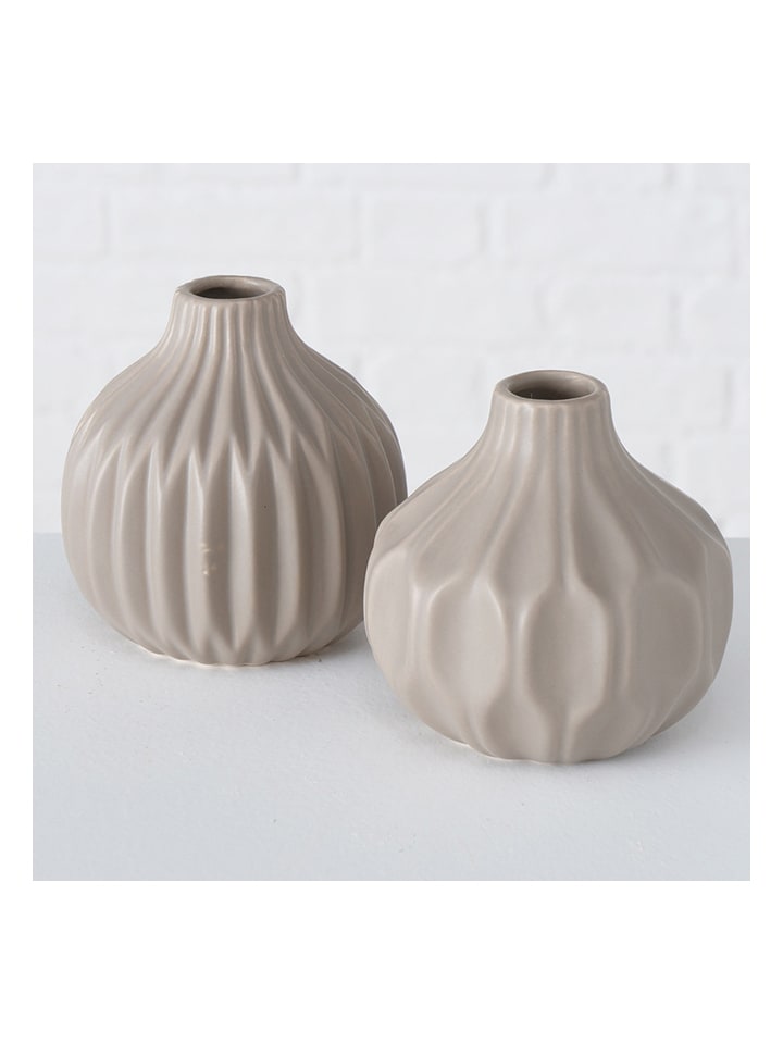 Boltze 2er-Set: Vasen in Beige - (H)11 x Ø 11 cm günstig kaufen onesize