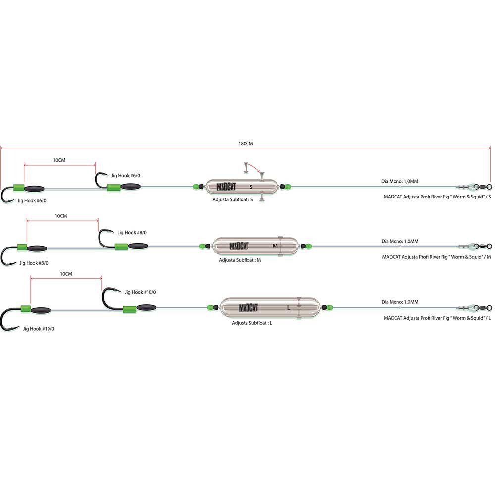 Welsmontage mit Adjusta Profi River Rigs „Wurm & Tintenfisch“