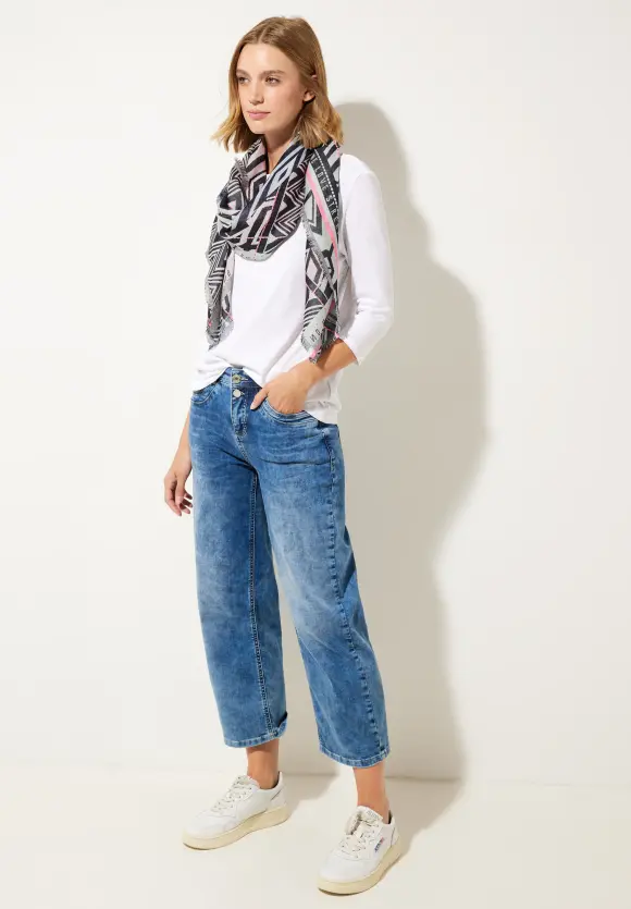 Street One Jacquard Ikatprint Halstuch