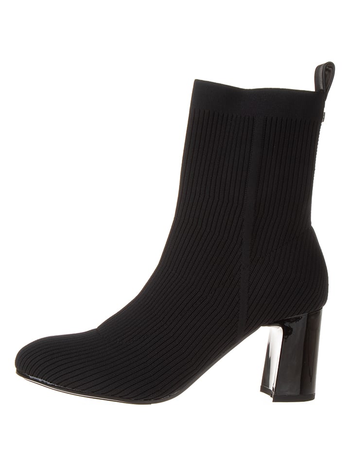 Tommy Hilfiger Shoes Leder-Stiefeletten in Schwarz günstig kaufen
