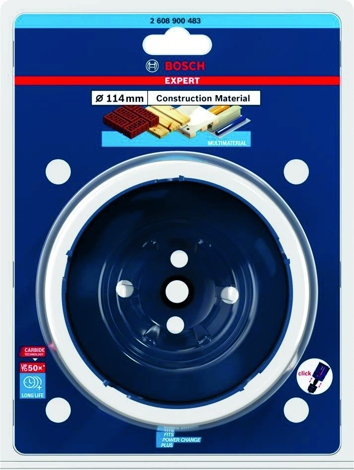 Bosch Blue Accessories 2608900483 Expert Construction Material hullsag 114 x 60 mm