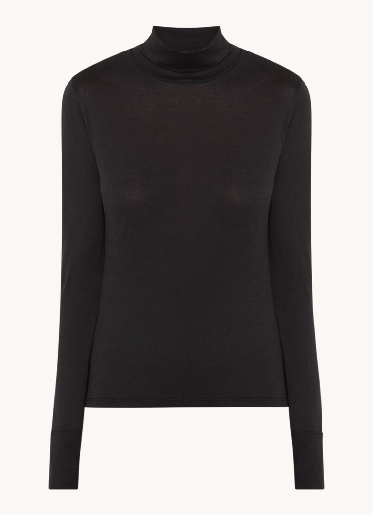 HUGO BOSS  Emerie longsleeve in lyocellblend met col