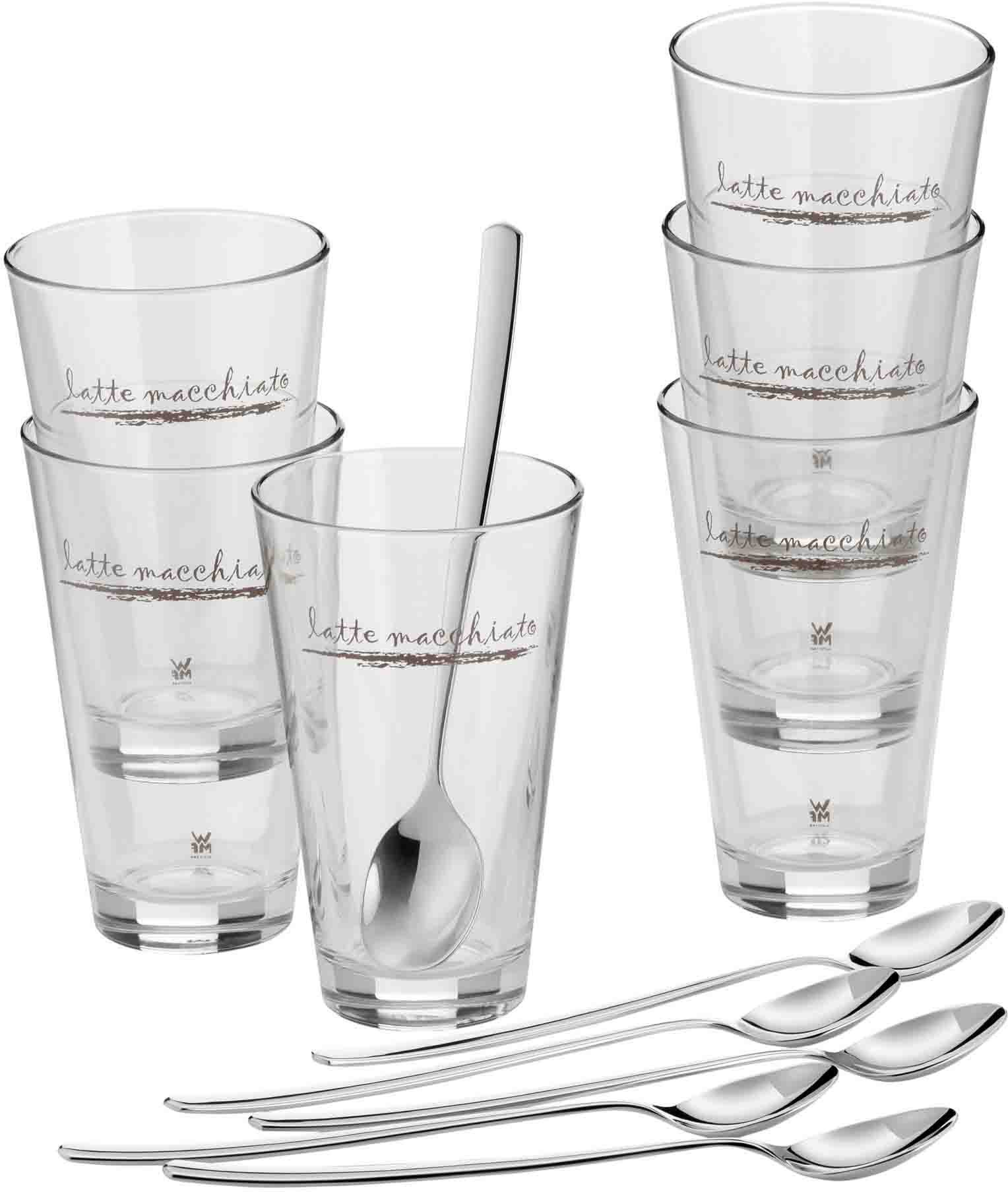 WMF Gläser-Set Clever&More, Cromargan® Edelstahl Rostfrei 18/10, Glas, Glas stapelbar, 12-teilig