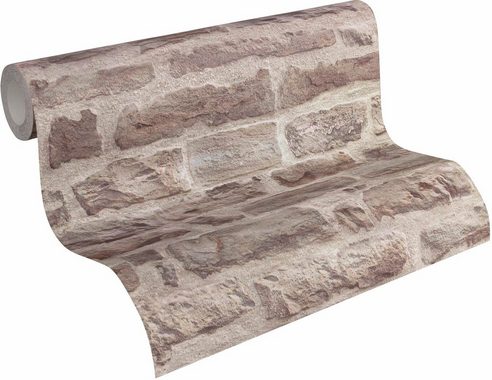 living walls Vliestapete Best of Wood`n Stone 2nd Edition, Steinoptik, Tapete Stein