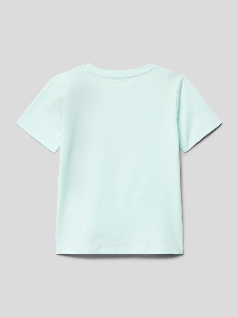 T-Shirt mit Motiv-Print in helltürkis