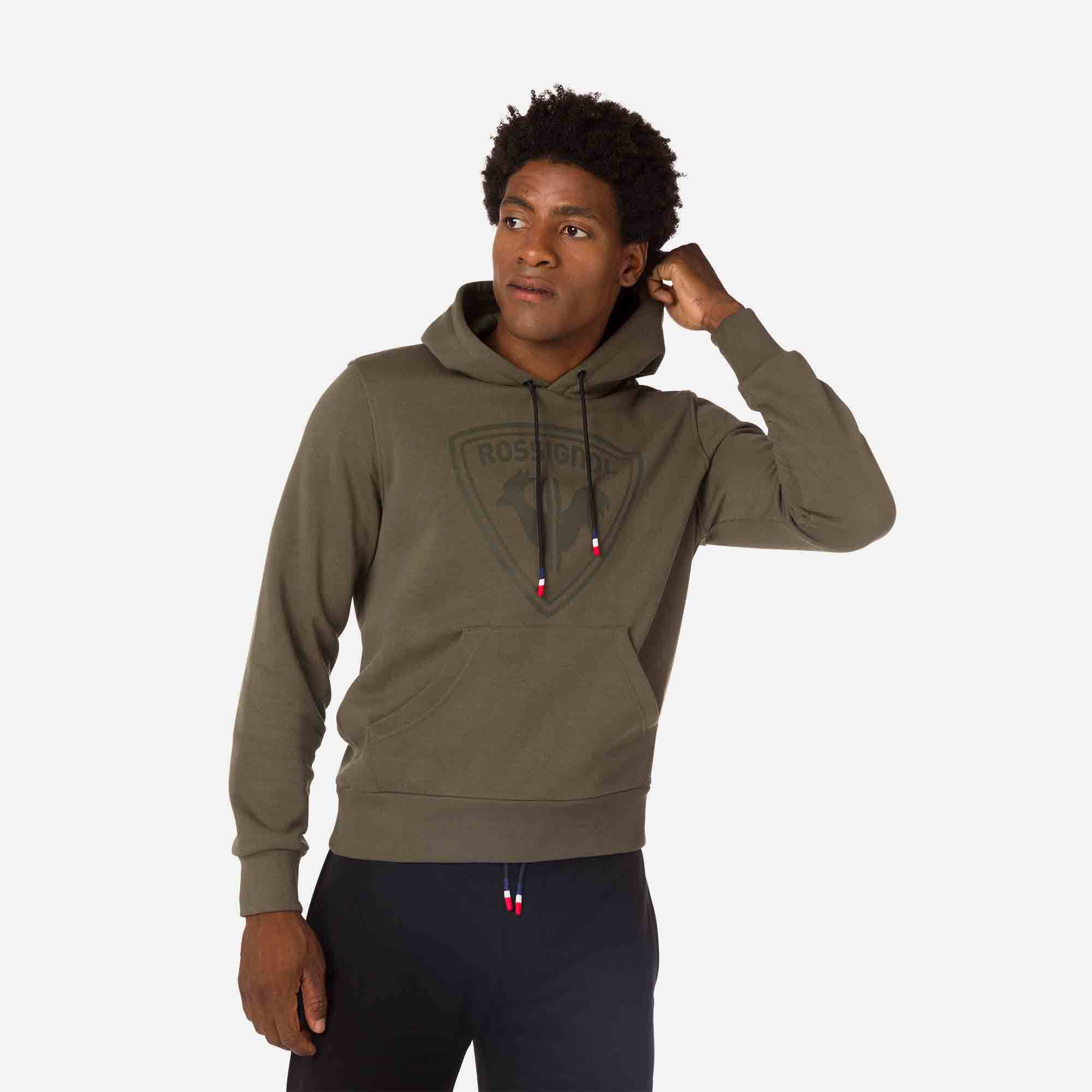 Sweat à capuche molletonné Logo Homme