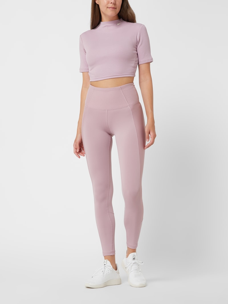 Cropped T-Shirt mit Stretch-Anteil in rosé