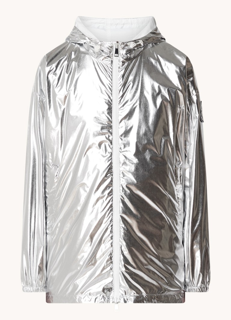 Moncler Reversible parka with hood and metallic finish