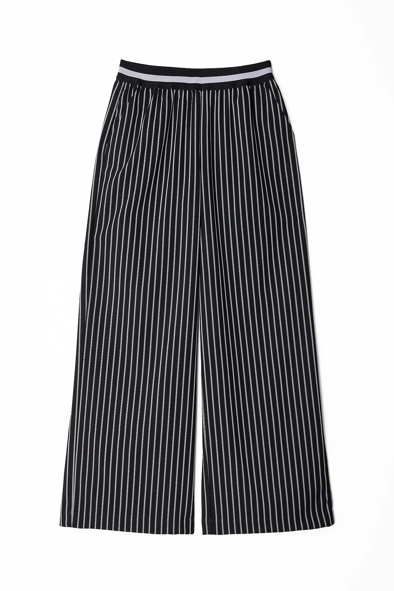 Elastic Waist Loose Mid Waist Trousers