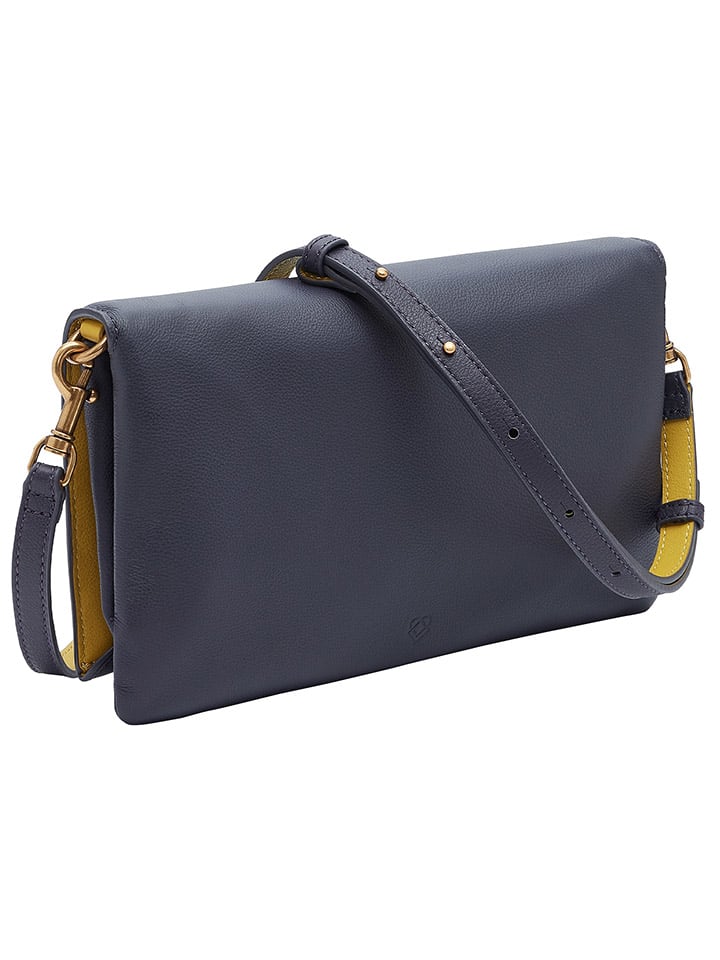 LIEBESKIND BERLIN Leder-Umhängetasche in Dunkelblau - (B)27,5 x (H)17 x (T)2 cm günstig kaufen onesize