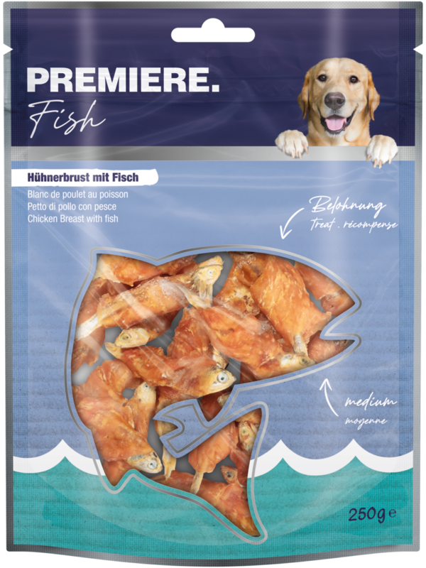 PREMIERE Snacks PREMIERE Hühnerbrust mit Fisch 250g