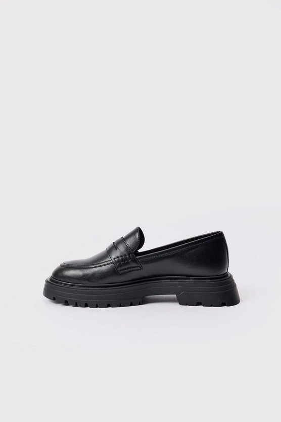Klobige PU-Loafer
