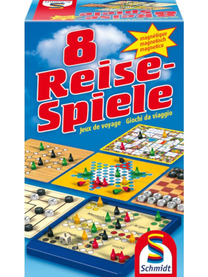 Schmidt Spiele Reisespiele Set Magnetisch 49102 mit 8 Spiele, 1 bis 4 Spieler - ab 6 Jahre günstig kaufen onesize